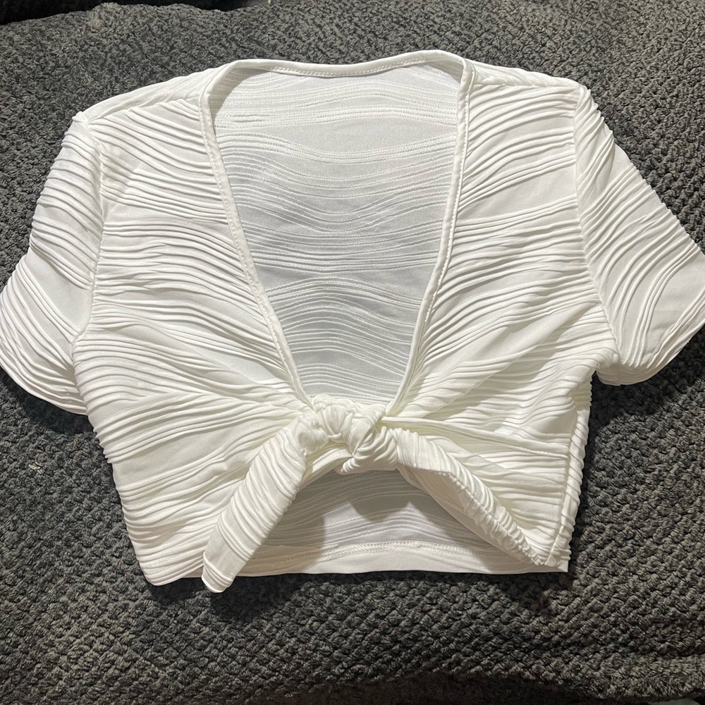 White crop top